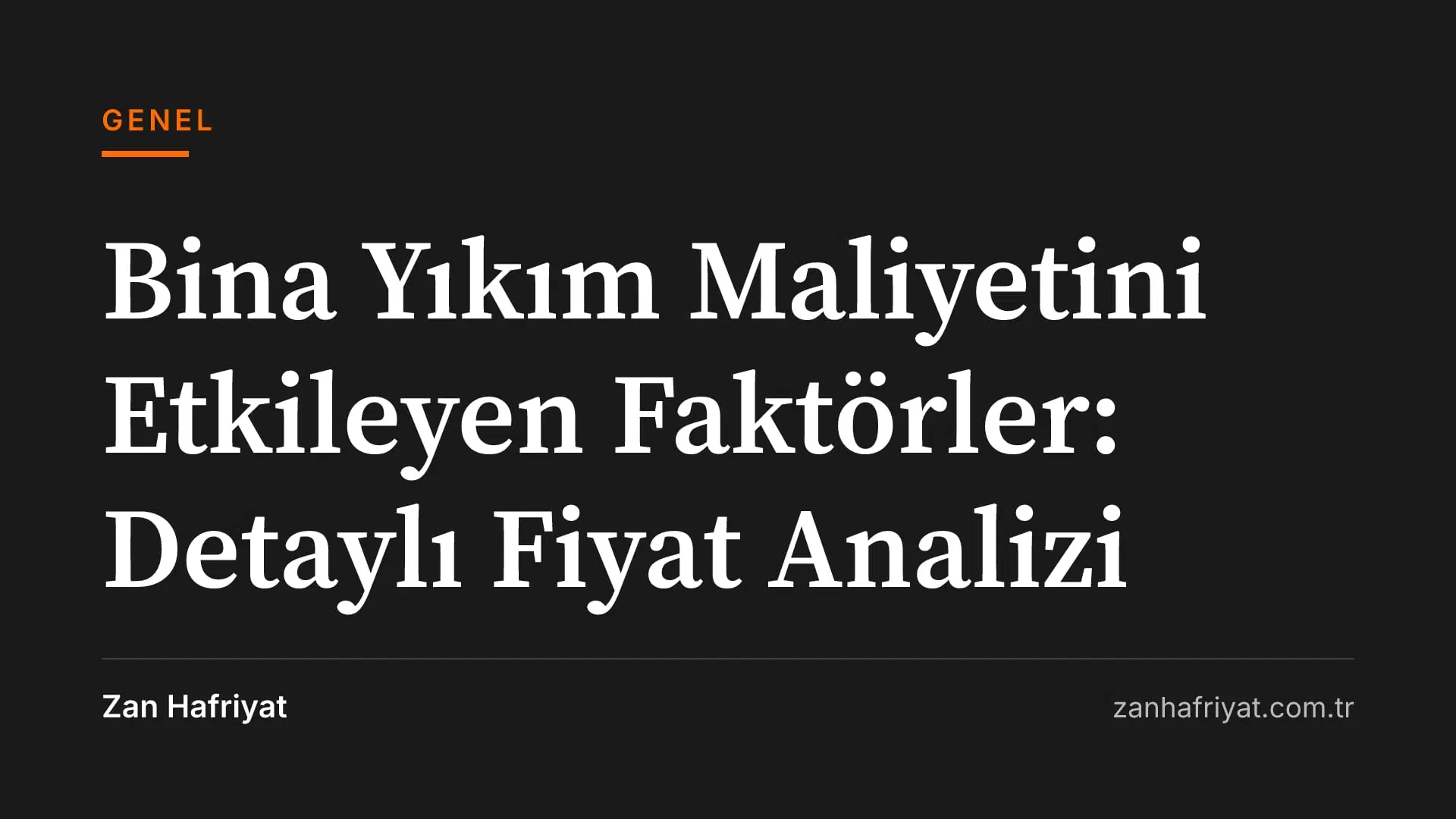 Bina Yıkım Maliyetini Etkileyen Faktörler: Detaylı Fiyat Analizi